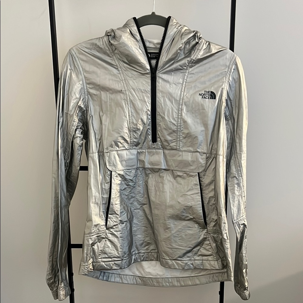 The North Face Silver Windbreaker Jacket